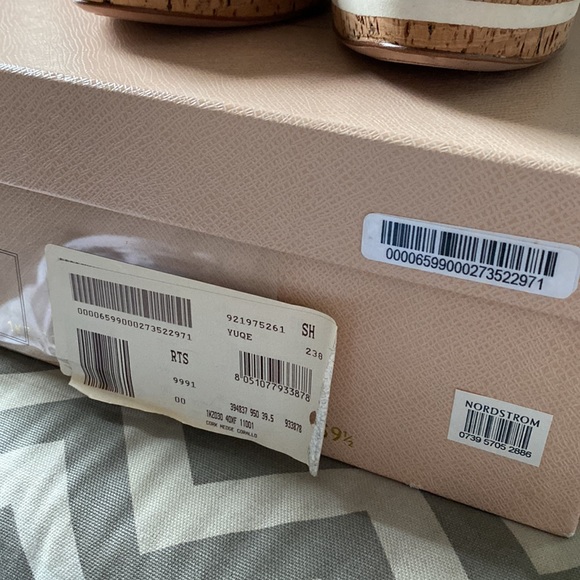 Prada Pink Patent Platform Wedge Heel Espadrille Peep Pumps Size 39.5 New In Box - Picture 7 of 7